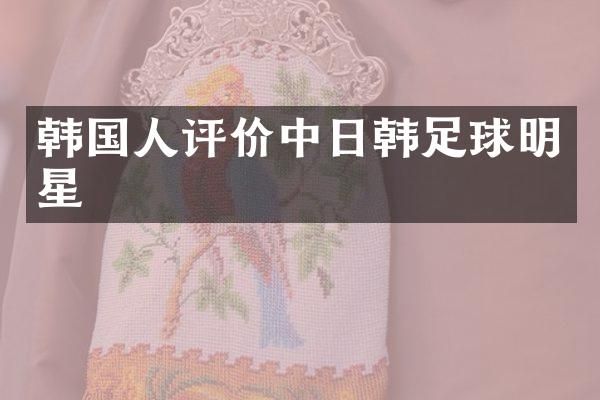 韩国人评价中日韩足球明星