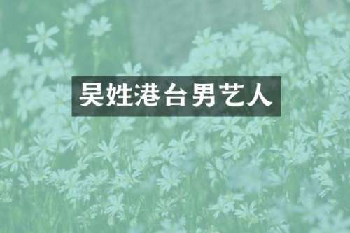 吴姓港台男艺人