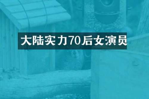 大陆实力70后女演员