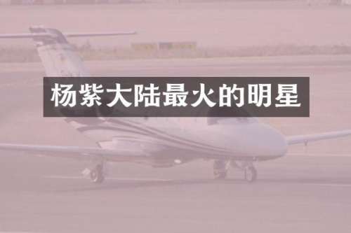 杨紫大陆最火的明星