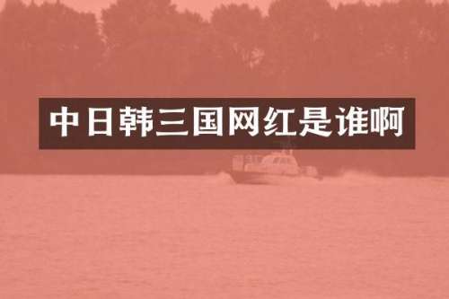 中日韩三国网红是谁啊