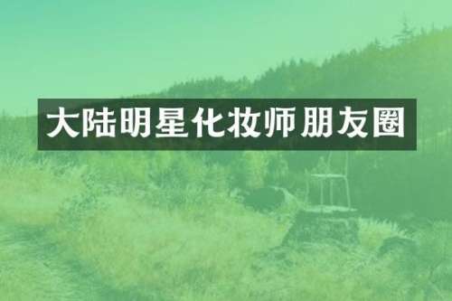 大陆明星化妆师朋友圈