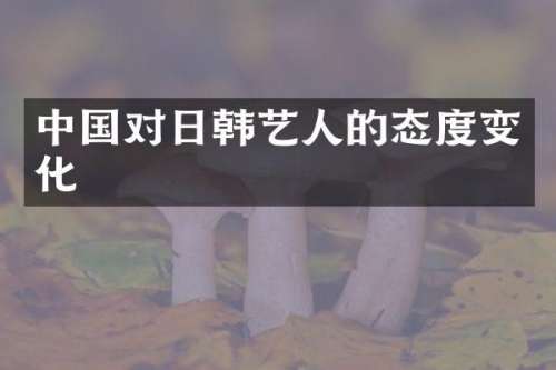 中国对日韩艺人的态度变化