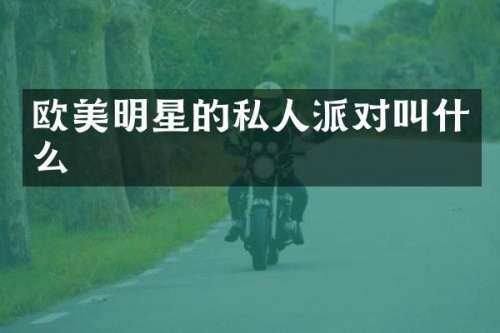 欧美明星的私人派对叫什么