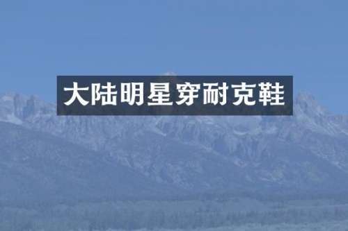 大陆明星穿耐克鞋