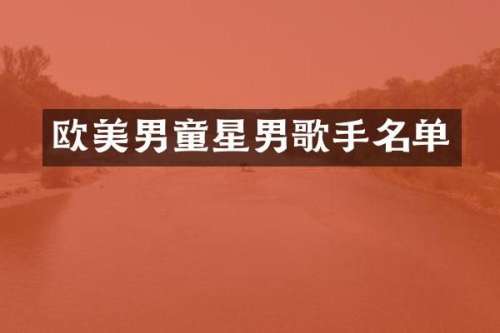 欧美男童星男歌手名单