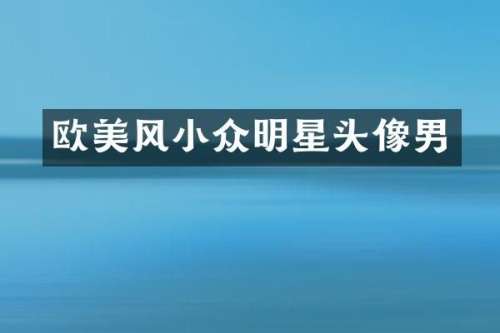 欧美风小众明星头像男