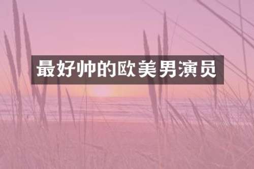 最好帅的欧美男演员