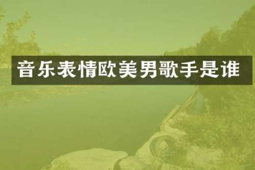 音乐表情欧美男歌手是谁