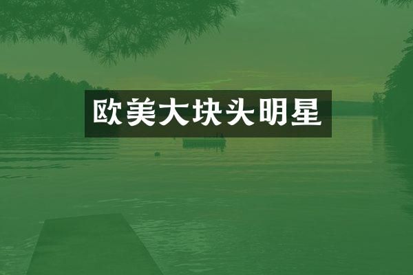 欧美大块头明星