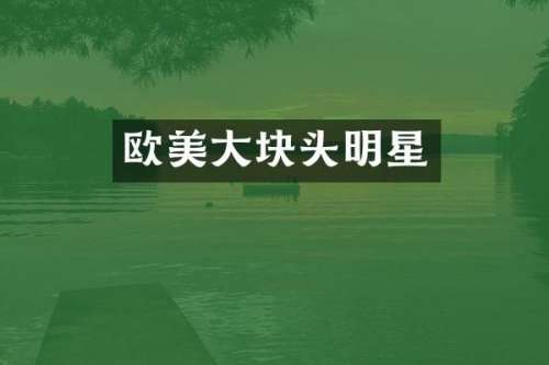 欧美大块头明星