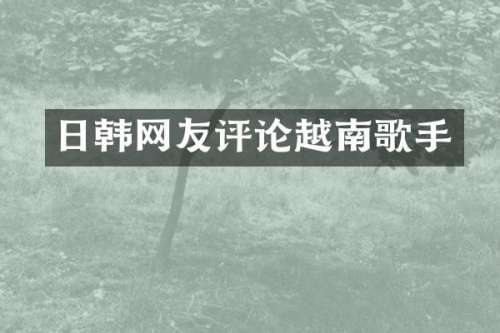 日韩网友评论越南歌手