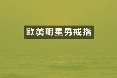 欧美明星男戒指