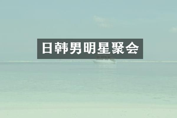 日韩男明星聚会