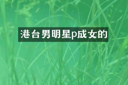 港台男明星p成女的