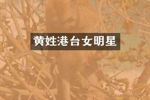 黄姓港台女明星