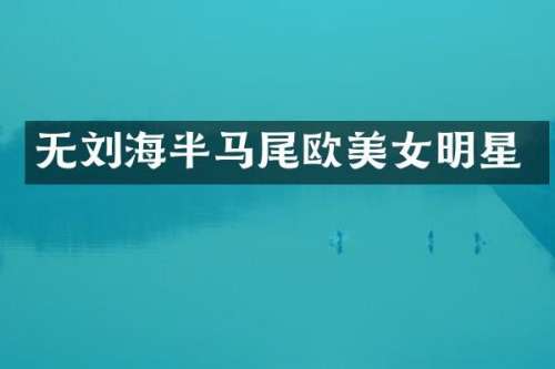 无刘海半马尾欧明星