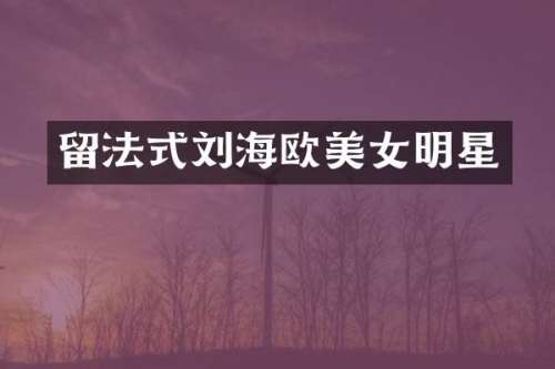 留法式刘海欧明星