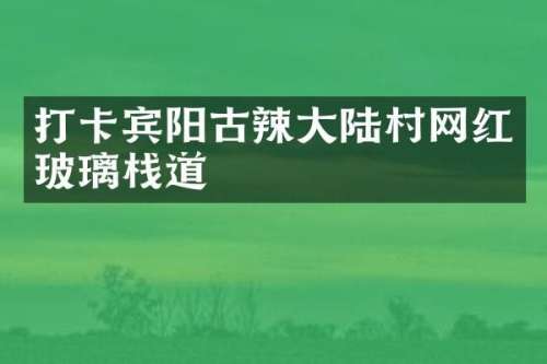 打卡宾阳古辣大陆村网红玻璃栈道
