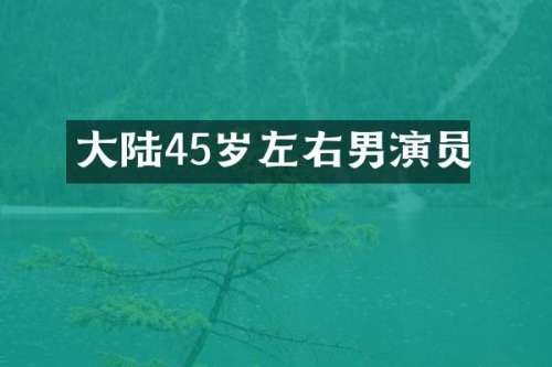 大陆45岁左右男演员