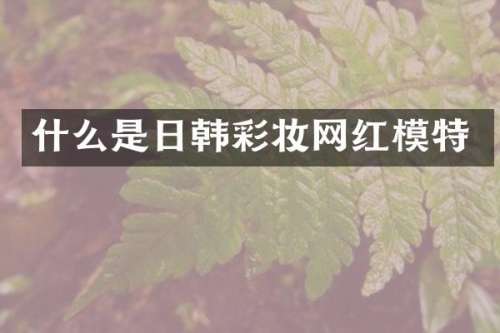 什么是日韩彩妆网红模特