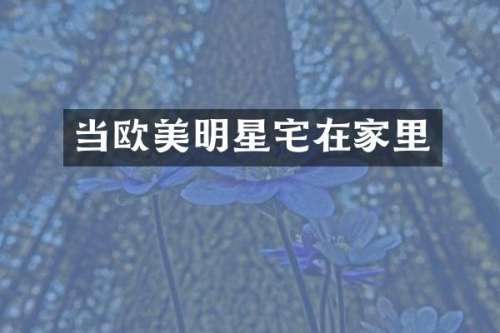 当欧美明星宅在家里