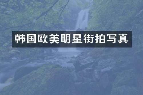 韩国欧美明星街拍写真