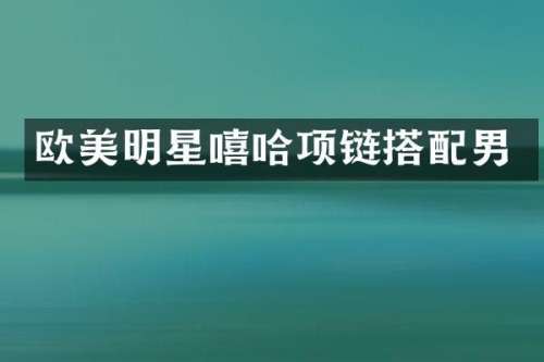 欧美明星嘻哈项链搭配男