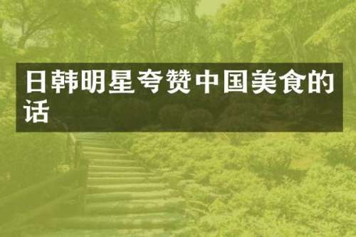 日韩明星夸赞中国美食的话