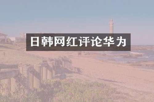 日韩网红评论华为