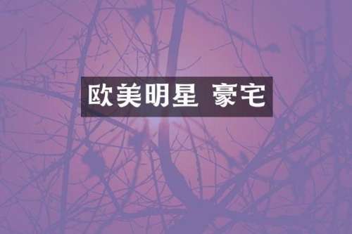 欧美明星 豪宅