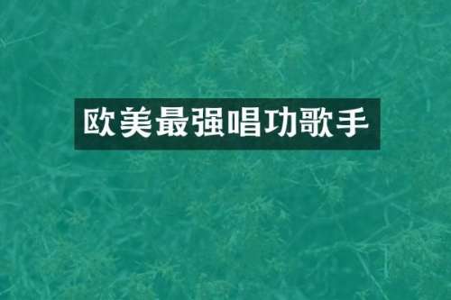 欧美最强唱功歌手