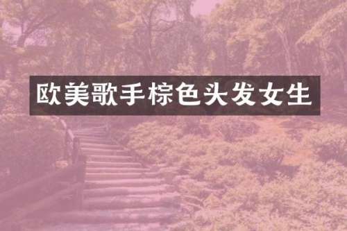欧美歌手棕色头发女生