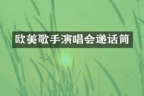 欧美歌手演唱会递话筒