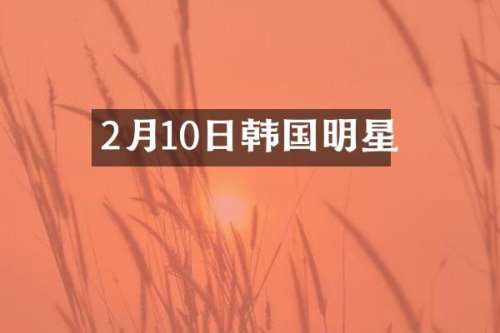 2月10日韩国明星