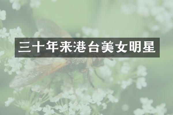 三十年来港台明星