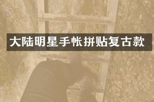大陆明星手帐拼贴复古款