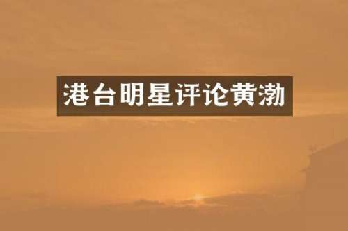 港台明星评论黄渤