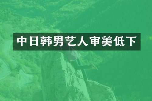 中日韩男艺人审美低下