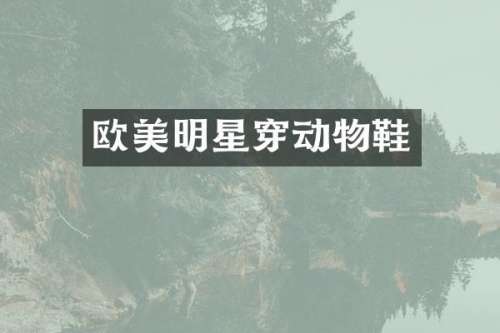 欧美明星穿动物鞋