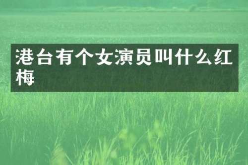港台有个女演员叫什么红梅