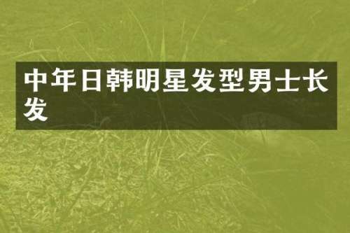 中年日韩明星发型男士长发