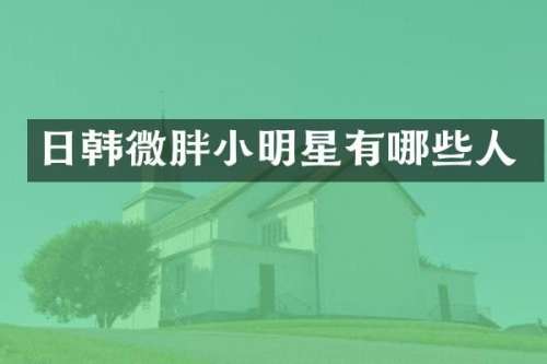 日韩微胖小明星有哪些人