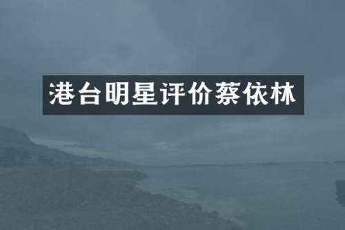 港台明星评价蔡依林