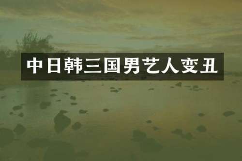 中日韩三国男艺人变丑