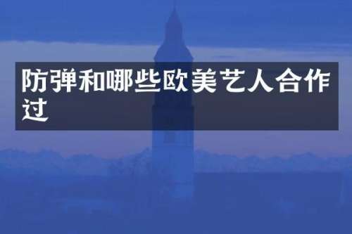 和哪些欧美艺人合作过