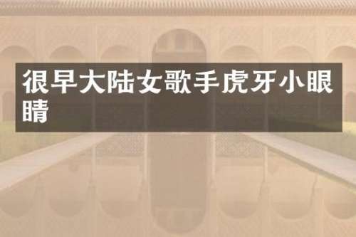 很早大陆女歌手虎牙小眼睛