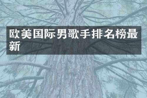 欧美国际男歌手排名榜最新