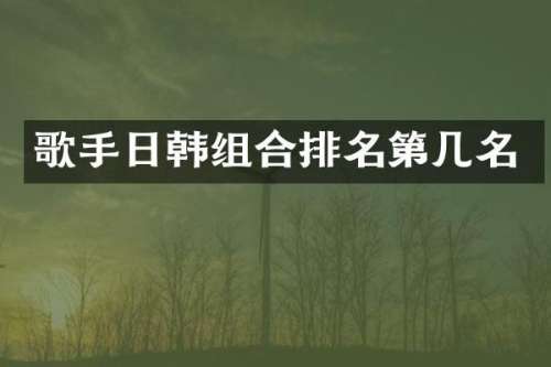 歌手日韩组合排名第几名