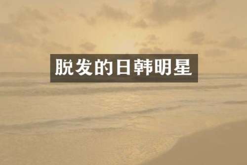 脱发的日韩明星